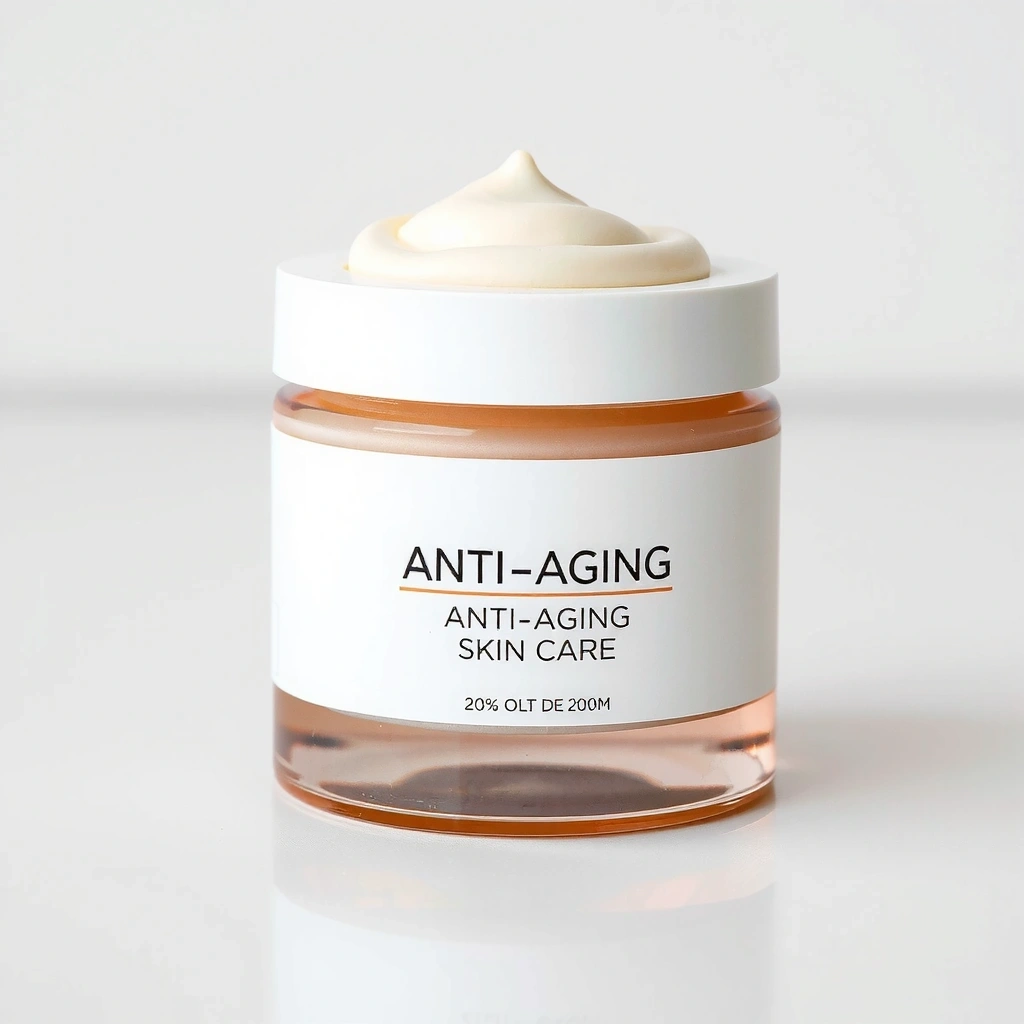 Premium anti-aging skin care cream jar